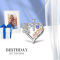 TOUPOP Sterling Silver Mom Birthflower Necklace For Women-0-3