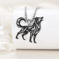 wholesale 925 Sterling Silver Wolf Pendant Necklace Animal s for Men Women-0-3