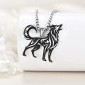 wholesale 925 Sterling Silver Wolf Pendant Necklace Animal s for Men Women-0-3