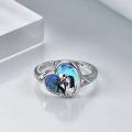 TOUPOP Sterling Silver Abalone Jack Sally Skull Nightmare Rings-0-3