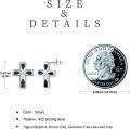 wholesale 925 Sterling Silver Green Stone Cross Stud Earrings for Women-0-4