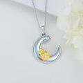 wholesale 925 Sterling Silver Sunflower & Moon Pendant Necklaces for Women-0-4