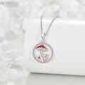 wholesale 925 Sterling Silver Mushroom Girl Pendant Necklace for Women-0-1