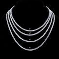 wholesale 925 Sterling Silver Moissanite Tennis Necklace 18k White Gold Plated-0-4