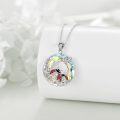 wholesale 925 Sterling Silver Ladybug Pendant Necklace with Crystal Accents and Rainbow Stone - Gift Idea for Women/Mom/Daughter/Wife-0-2