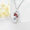 wholesale Sterling Silver Mushroom Necklace with Snail Pendant Gift for Women-0-37