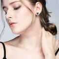 wholesale 925 Sterling Silver Red Heart Crystal Earrings Wholesale For Women And Girls-0-7