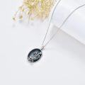 wholesale 925 Sterling Silver Labradorite Stone Floral Pendant Necklace for Women - Rose & Lily Design-0-2