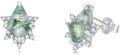 wholesale 925 Sterling Silver Natural Moss Agate Stud Earrings - Pear/Kite/Oval/Round/Cushion Shaped - Vintage Jewelry for Women-0-0
