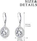 wholesale S925 Sterling Silver & Austrian Crystal Halo Earrings – Hypoallergenic, Sparkling Gift for Women-0-2