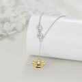 wholesale 925 Sterling Silver Infinity & Honeybee Lariat Necklace for Women and Teens-0-3