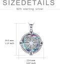 wholesale 925 Sterling Silver Compass Necklace for Women with Crystal Pendant Jewelry Graduation Gift for Teen Girls-0-75