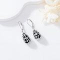 wholesale Filigree Teardrop Earrings 925 Sterling Silver Bohemian Gemstone Leverback Dangle Earrings Jewelry Christmas Gifts For Women -0-2