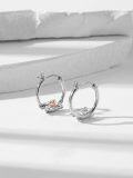 wholesale 925 Sterling Silver Dachshund Hoop Earrings for Women – Hypoallergenic, 10mm, 3g Pair-0-2