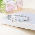 wholesale 925 Sterling Silver Blue Crystal Infinity Heart Bracelet for Women-0-1