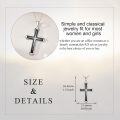 wholesale 925 Sterling Silver 925 Black Onyx & CZ Cross Pendant Necklaces for Women/Men-0-3