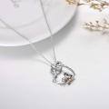 wholesale 925 Sterling Silver Infinity Love Bear Pendant Necklace-0-2