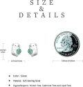 wholesale 925 Sterling Silver Green Agate Guinea Pig Stud Earrings Hypoallergenic-0-3