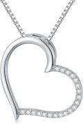 wholesale 925 Sterling Silver Open Heart Pendant with Diamonds for Women's s-0-0