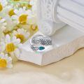wholesale 925 Sterling Silver Feather Ring With Turquoise Stone-0-1