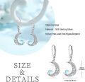 wholesale 925 Sterling Silver Moon & Heart Design Moss Agate Drop Earrings for Women - Hypoallergenic  Set-0-3