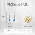 wholesale 925 Sterling Silver Blue Opal Lightning Bolt & Star Dangle Earrings-0-4