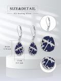 wholesale 925 Sterling Silver Dragonfly Blue Stone Drop Dangle Leverback Earrings-0-1