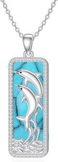 wholesale  Sterling Silver Dolphin Pendant Necklace Ocean Jewelry Gift for Women -0-0