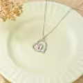 TOUPOP Sterling Silver Heart Sisters Pendant Necklace-0-5