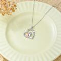 TOUPOP Sterling Silver Heart Sisters Pendant Necklace-0-5