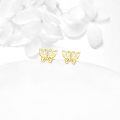 wholesale 14k Gold Hollow Butterfly Stud Earrings For Women-0-1