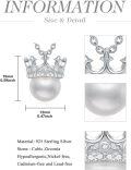wholesale TOUPOP Pearl Necklace 925 Sterling Silver Butterfly/crown Freshwater White Pearl Pendant Jewelry Birthday Christmas Gifts For Women -0-3