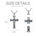 wholesale 925 Sterling Silver Crucifix Cross Necklace with Jesus Christ Pendant for Men & Women-0-3