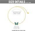 wholesale 14K Gold Chain with Blue Enamel Butterfly Charm Bracelet for Women - Animal Lovers' -0-9