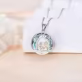 TOUPOP Sterling Silver & Stone Sisters Tree Of Life Palm Necklace-0-3