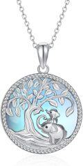 wholesale 925 Sterling Silver Elephant Tree of Life Pendant Necklaces - Cute Family s for Mom and Daughter-0-0