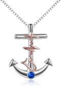wholesale 925 Sterling Silver Anchor Necklace – Hypoallergenic, Nickel-Free, Lead-Free, Cadmium-Free – 0.83 Inch Pendant, 18-22 Inch Chain-0-0