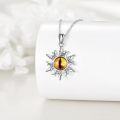 wholesale 925 Sterling Silver Evil Eye Pendant Necklace with Yellow Cat's Eye Gemstone for Women Protection s-0-2