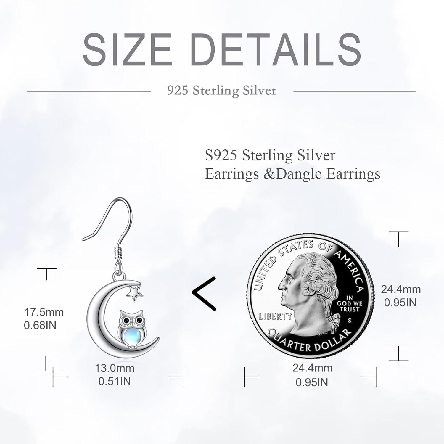 Sterling Silver Blue Butterfly Drop Earrings Gift for Women-0-5