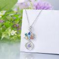 wholesale 925 Sterling Silver & Cubic Zirconia AA Recovery Sobriety Necklace - Inspirational Gift for Women-0-1