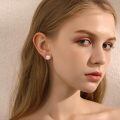 TOUPOP 14K Gold & Pearl Earrings with CZ, 8mm Freshwater Cultured Pearls, Gift for Women-0-3