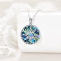 wholesale 925 Sterling Silver Abalone Shell Evil Eye Sun Moon Star Pendant Necklace for Women s-0-2