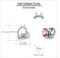 wholesale 925 Sterling Silver Heart-Shaped Penguin Pendant Necklace with Cubic Zirconia Gifts for Women-0-2