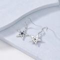 wholesale 925 Sterling Silver Star Earrings Wholesale With Blue Crystals Elegant And Delicate Design-0-4