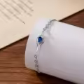 TOUPOP Sterling Silver Infinity Birthstone Bracelet Gift for Women-0-3