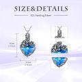 wholesale TOUPOP Sunflower Urn Necklace For Ashes 925 Sterling Silver Heart Blue Crystal Cremation Jewelry For Ashes Memorial Pendant Keepsake Jewelry Gifts For Women -0-5
