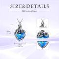 TOUPOP Sterling Silver Blue Crystal Sunflower Urn Necklace For Ashes Memorial Pendant-0-5