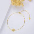 wholesale 14k Gold Sun Moon Star Opal Charm Bracelet For Women-0-4
