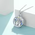 TOUPOP Sterling Silver Crystal Dog Pendant Necklace For Women-0-5