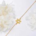 wholesale Rhodium-Plated Sterling Silver Star of David Bracelet – Hypoallergenic, Tarnish-Resistant, Nickel-Free Jewelry for Women-0-2